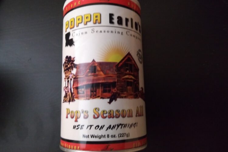Poppa Earle's Louisiana Cajun Seasoning on a black background